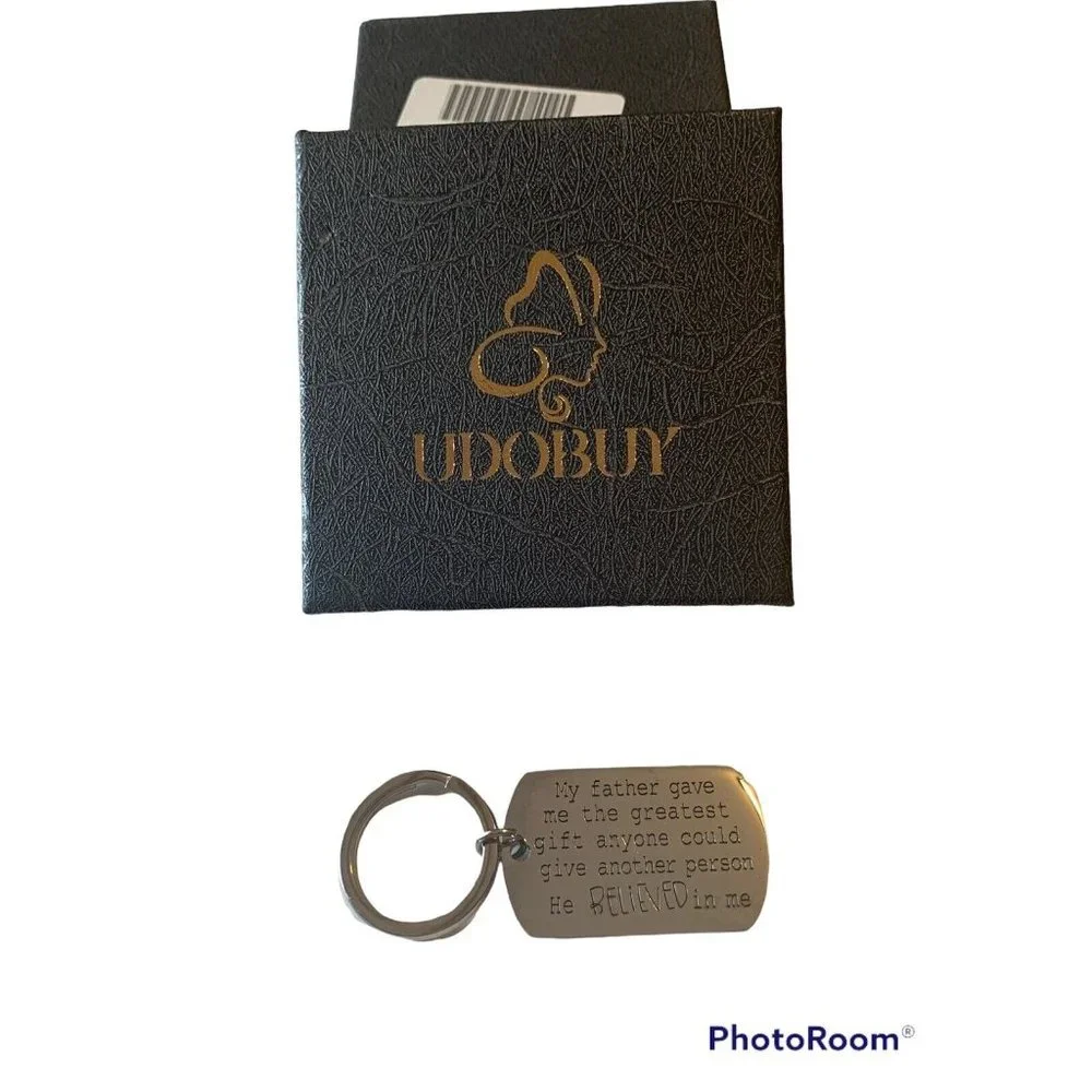 Stainless Steel Key Chain Father's Day Gift Son and Daughter to Dad Quot…